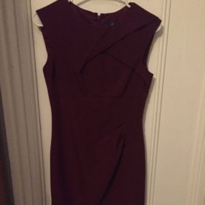 fitted dress with neck and waist detail